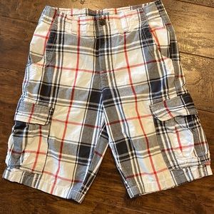 URBAN PIPELINE BOYS PLAID CARGO SHORTS size 16